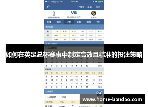 如何在英足总杯赛事中制定高效且精准的投注策略