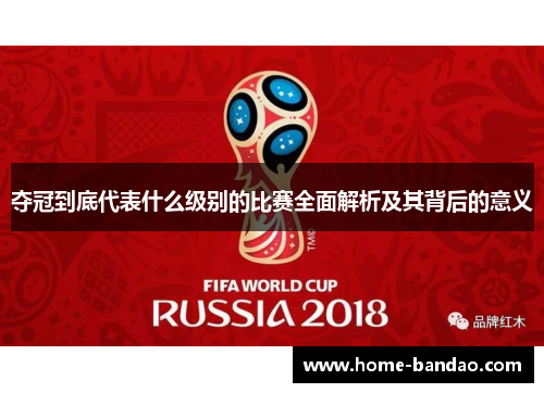 夺冠到底代表什么级别的比赛全面解析及其背后的意义